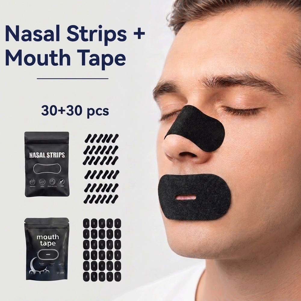 Anti Snore Chin Strap Adjustable - 코골이 방지 코 스트립, 강력한 호흡