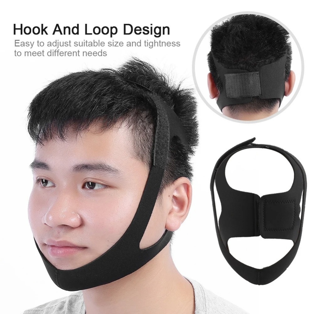 Anti Snore Chin Strap Adjustable - 통기성 조절 가능한 코골이 방지 턱