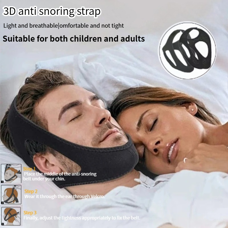 Anti Snore Chin Strap Adjustable - 편리한 건강 조절형 코골이 방지 마우스가드,