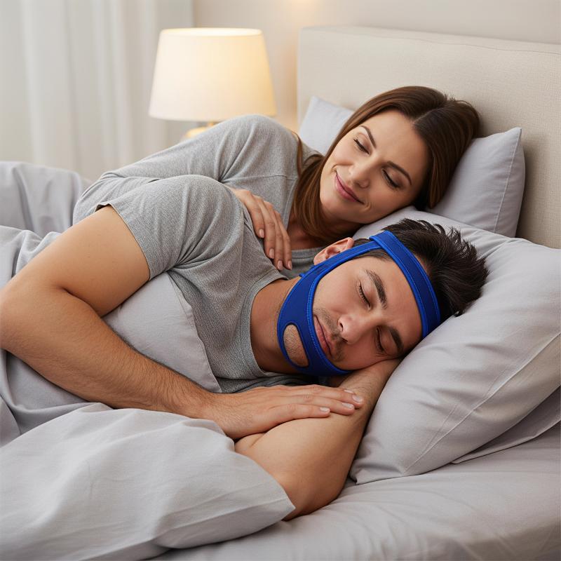 Anti Snore Chin Strap Adjustable - 조절 가능한 통기성 코골이 방지 턱끈
