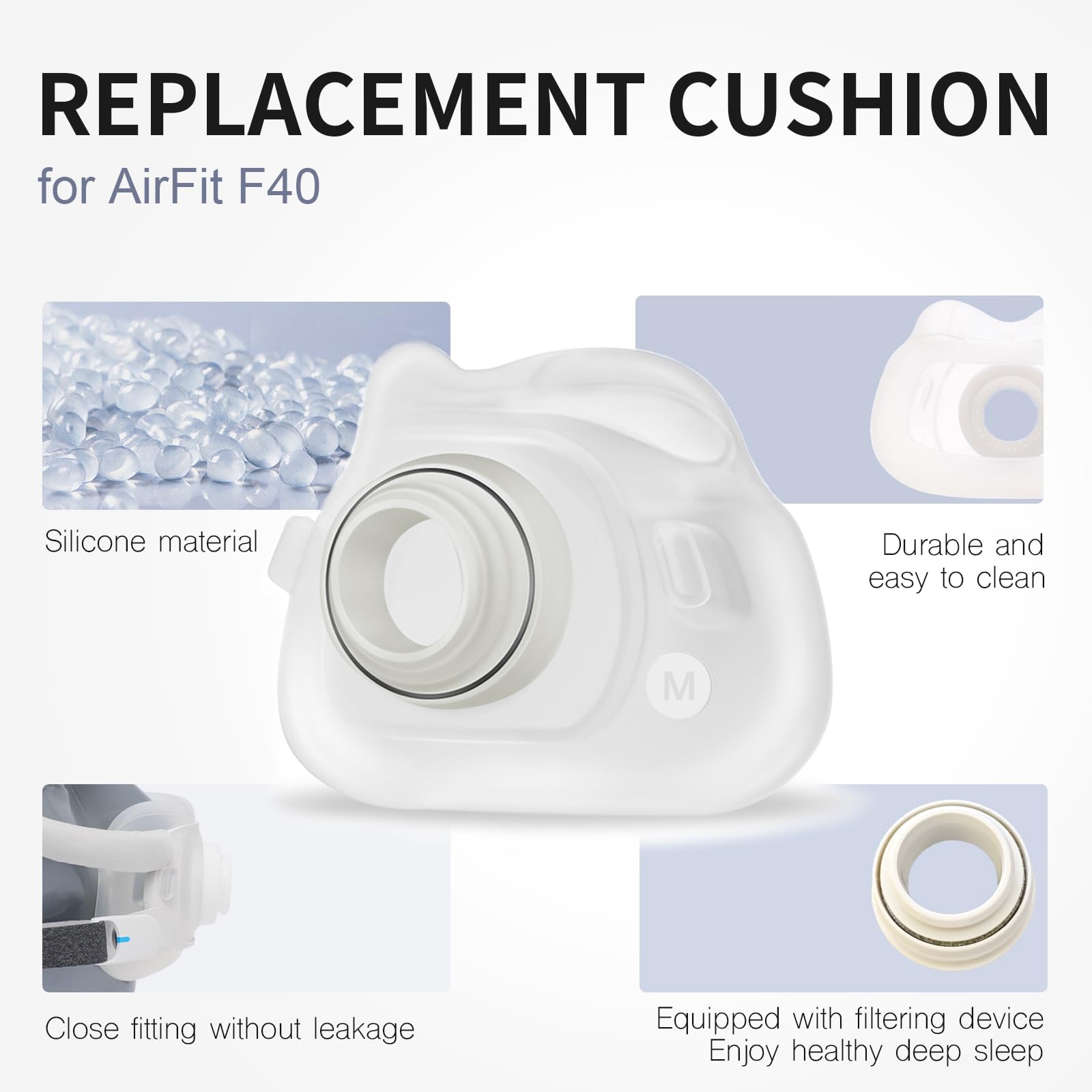 CPAP 풀페이스 마스크 쿠션 교체용 F40 스타일 실 - Cpap Full Face Mask Silicone Cushion 리뷰 및 가격
