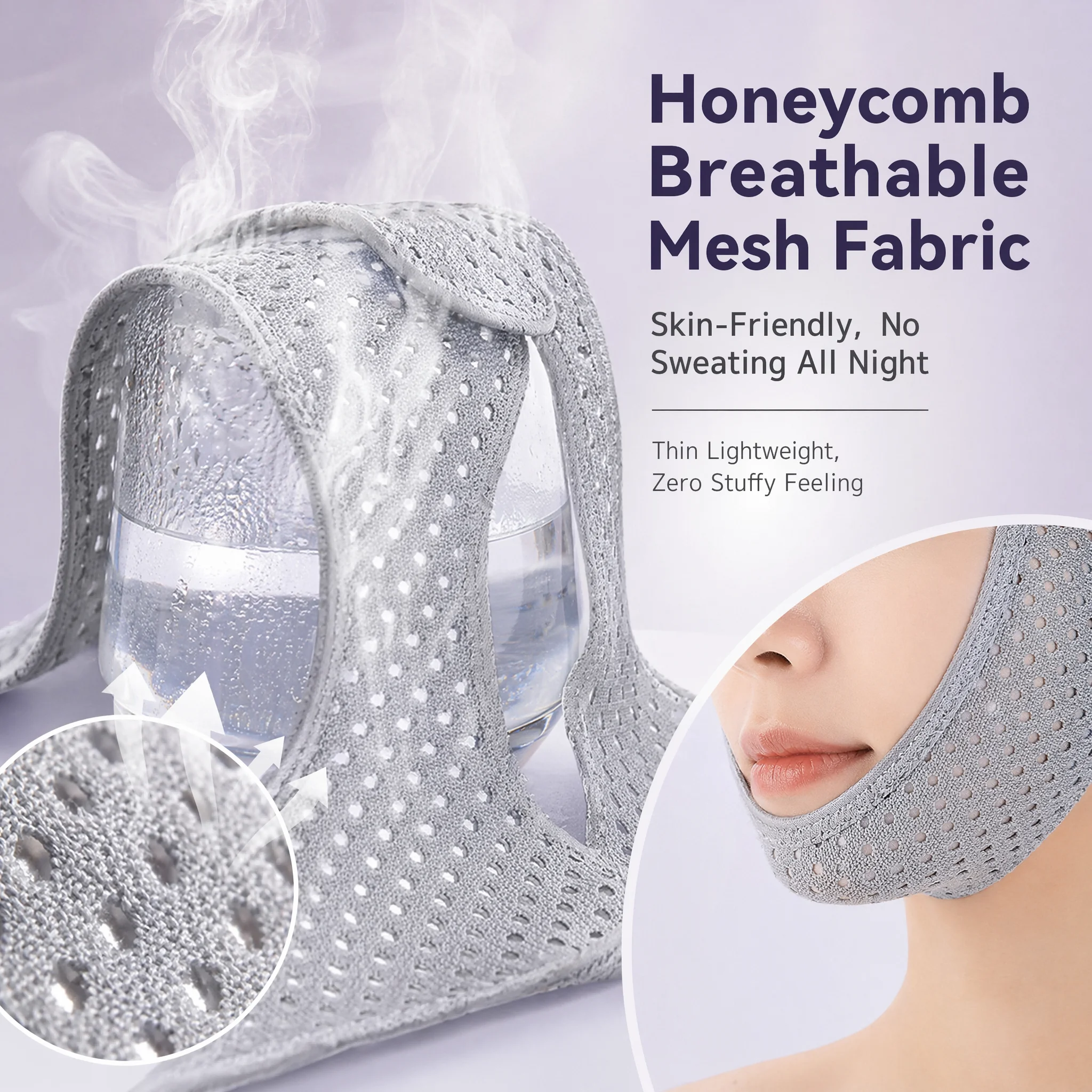 통기성 허니콤 메쉬 코골이 방지 스트랩 입호흡 교정기  - Anti Snore Chin Strap Adjustable 리뷰 및 가격