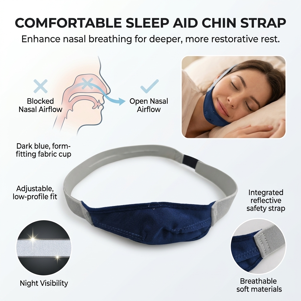 코골이 방지 턱끈 나일론 탄성 통기성 안티 코골이 턱  - Anti Snore Chin Strap Adjustable 리뷰 및 가격